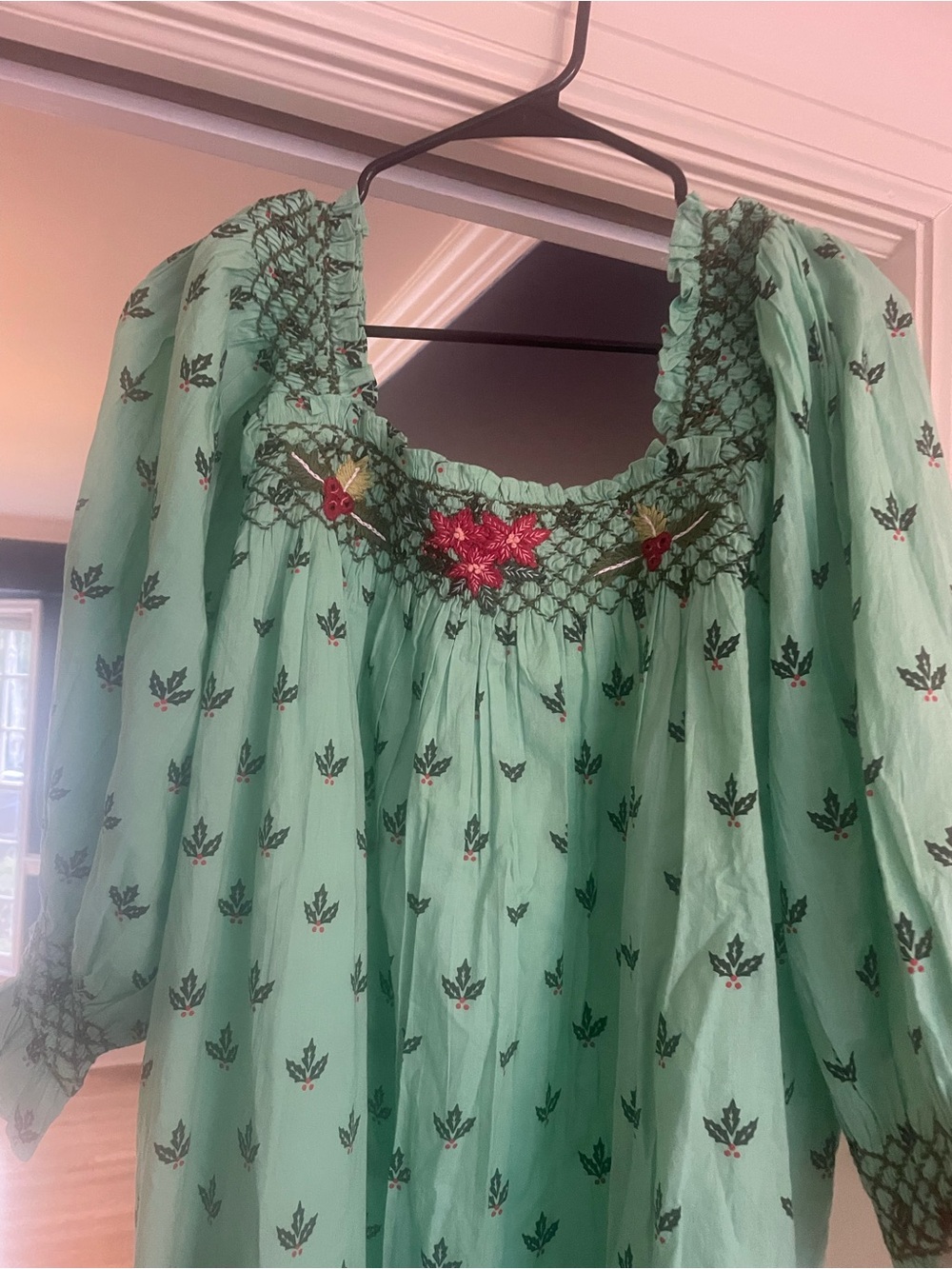 Printfresh Mint Green Embroidered Maxi Dress XL Christmas holiday - Picture 2 of 12